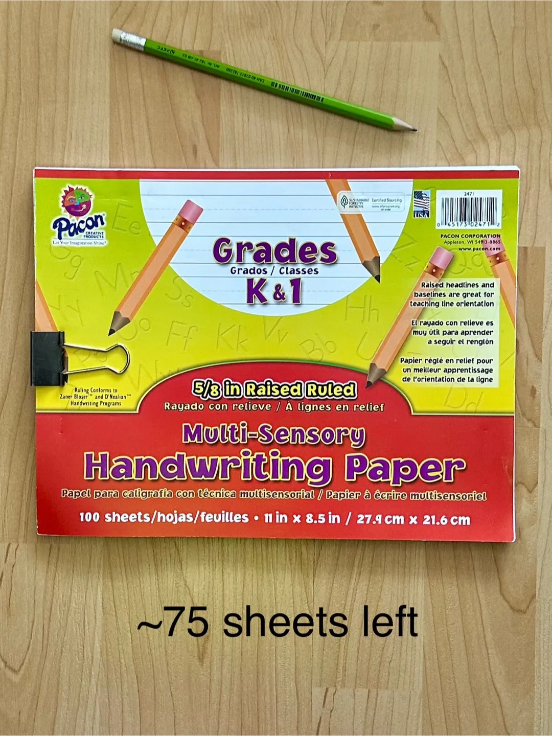 Multi-Sensory Handwriting Paper - Raised Rule thumbnail