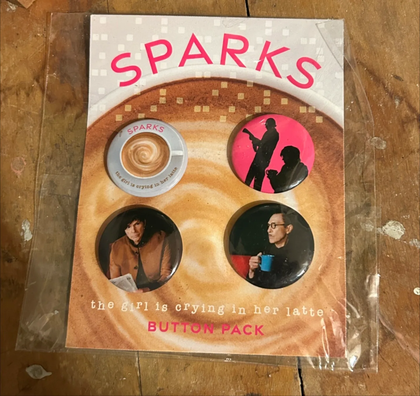 Sparks 'The Girl Is Crying In Her Latte' Button Pack thumbnail