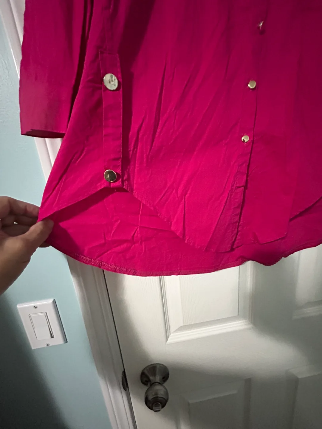 New Fuchsia Button-Down Shirt-L-XL image indicator(3)