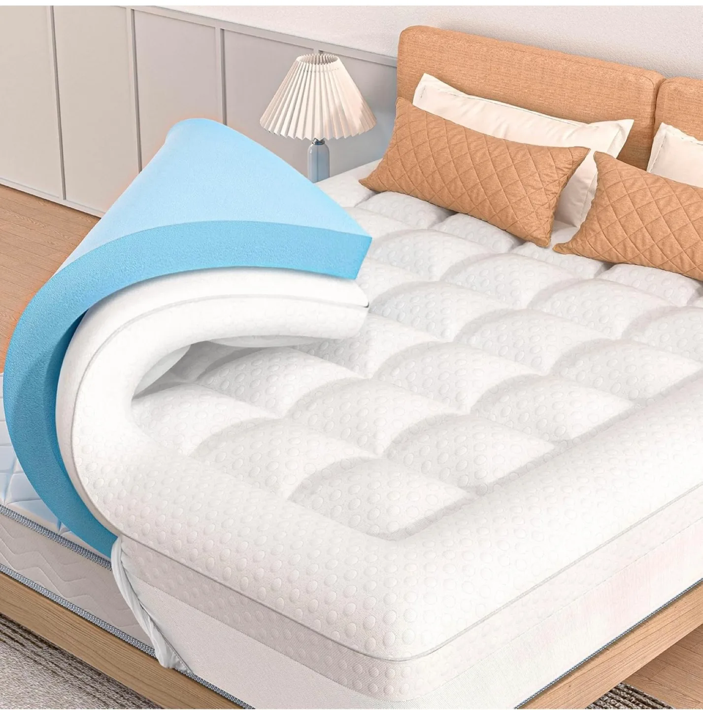 New King Size Mattress Topper - Cooling Gel Memory Foam thumbnail
