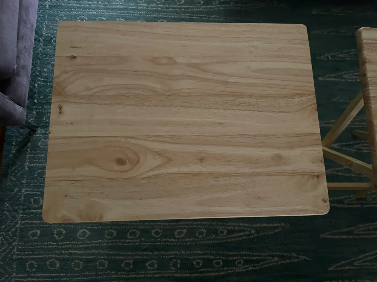 Set of 4 Wood Folding TV Tray Tables image indicator(5)