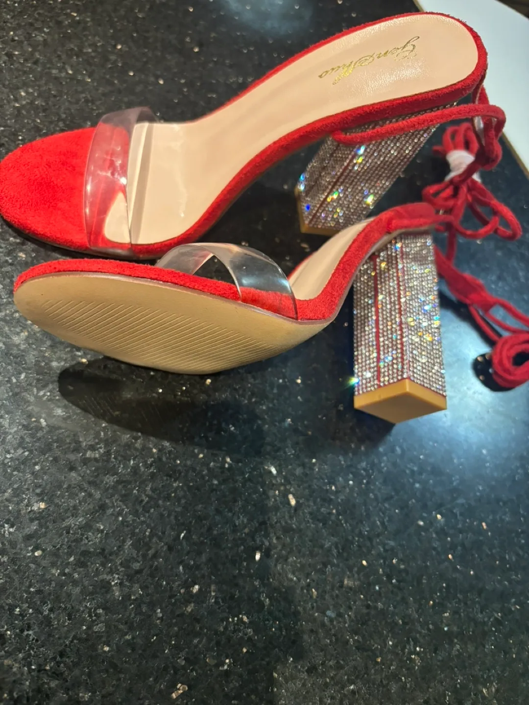Red Rhinestone Heels thumbnail