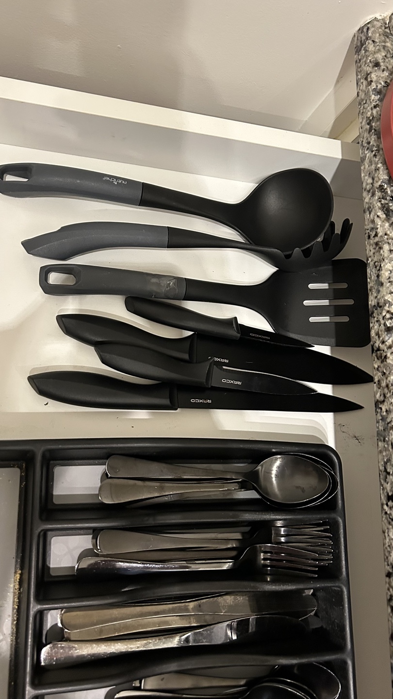 2 sets of silverware + utensils
