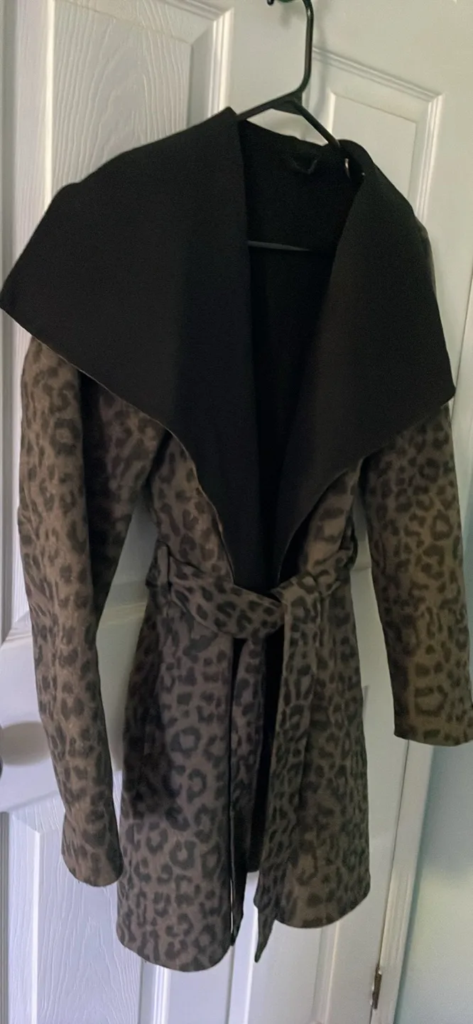 Leopard Print Trench Coat thumbnail
