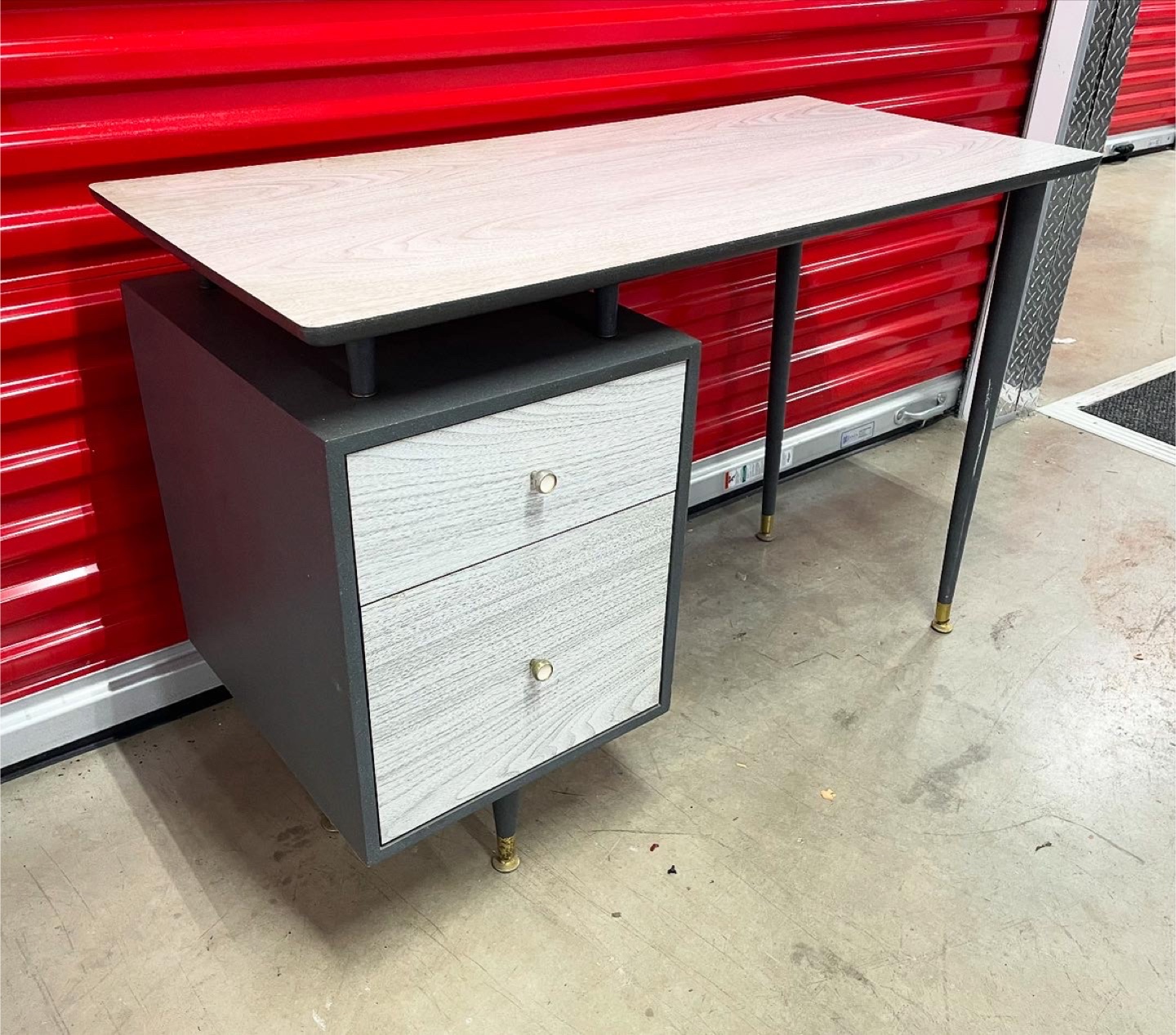Vintage MCM Arden Furniture Formic Top Grey Desk