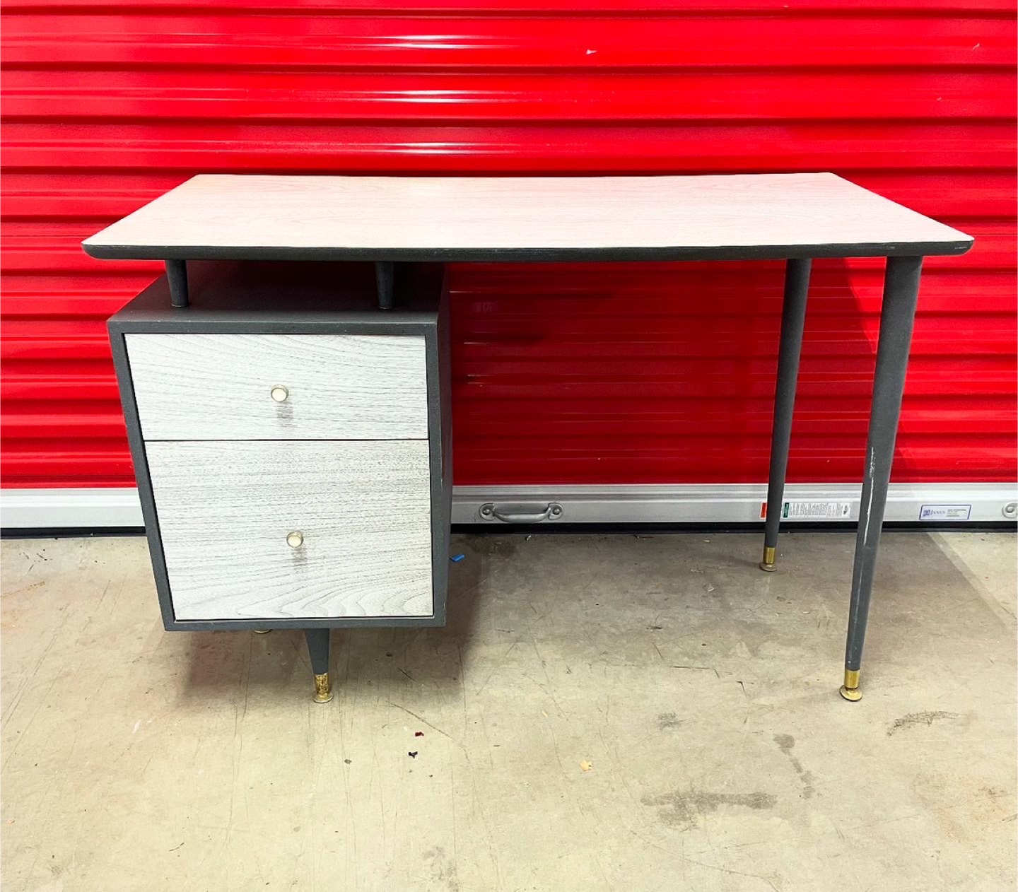 Vintage MCM Arden Furniture Formic Top Grey Desk - photo 2