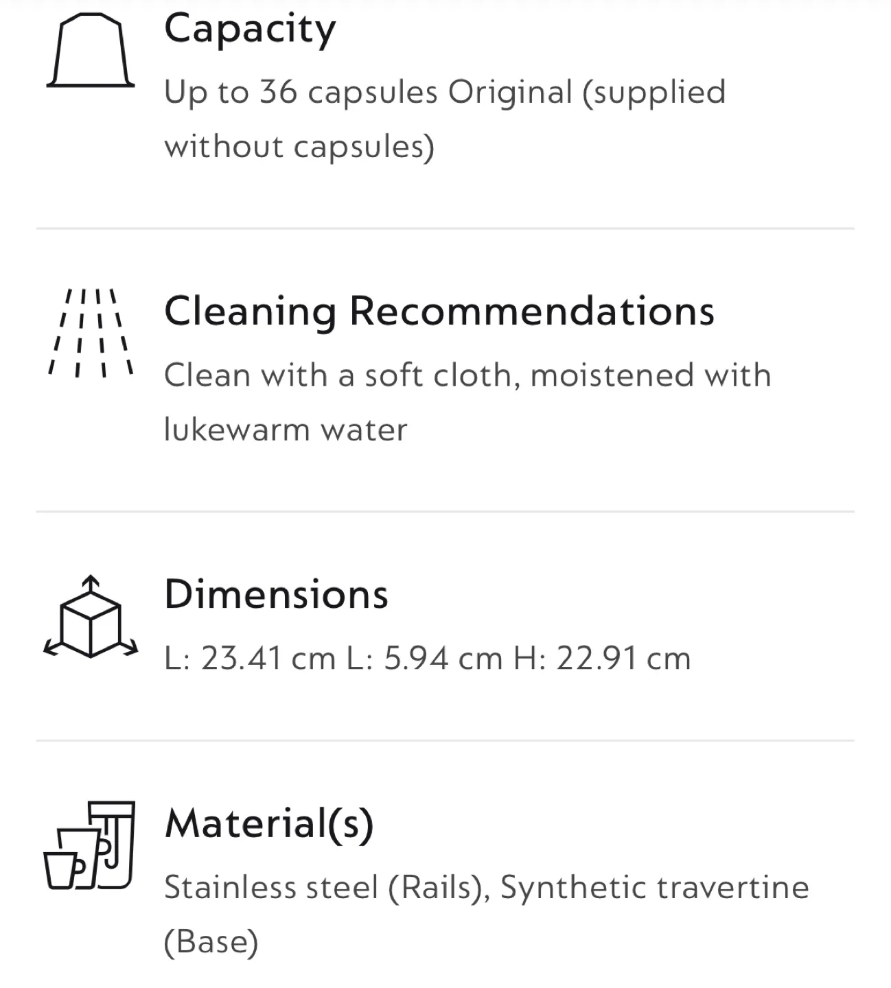 Nespresso Display Vertical Pod Holder image indicator(9)
