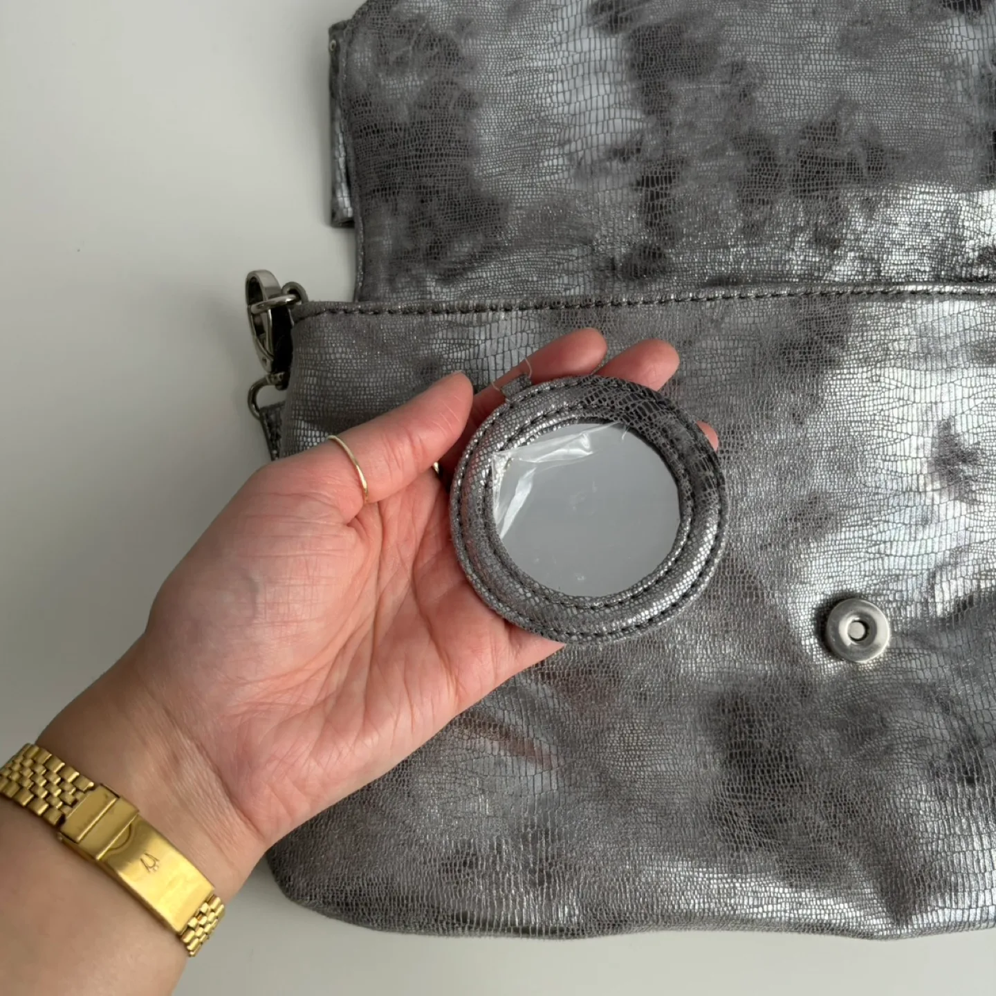 Metallic Silver Shoulder Bag image indicator(4)