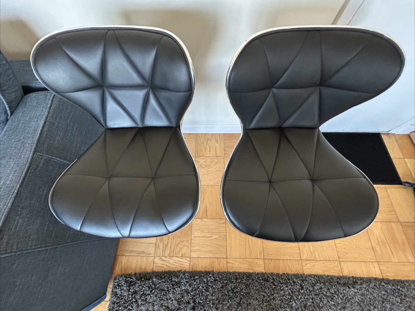 Set of 2 Black Bar Stools - photo 2