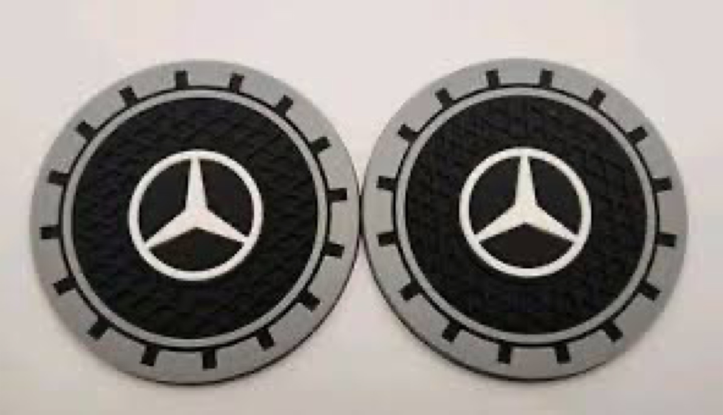 Mercedes Star Car Cup Holder Coasters - 2pcs - photo 4
