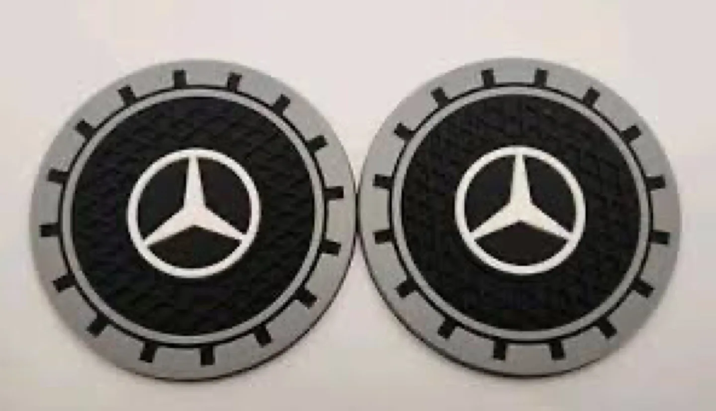 Mercedes Star Car Cup Holder Coasters - 2pcs image indicator(4)