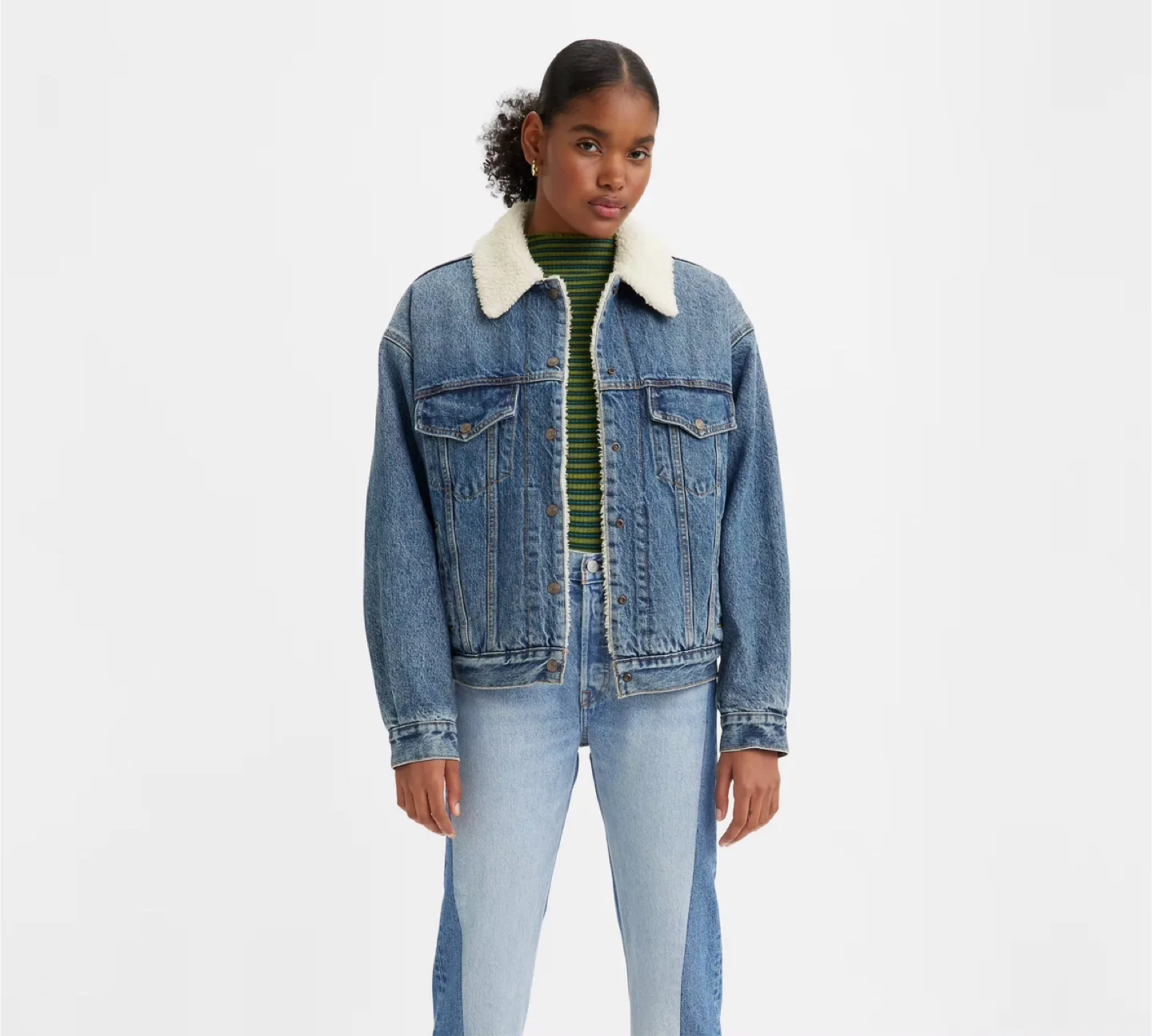 Levi's Denim Sherpa Trucker Jacket thumbnail