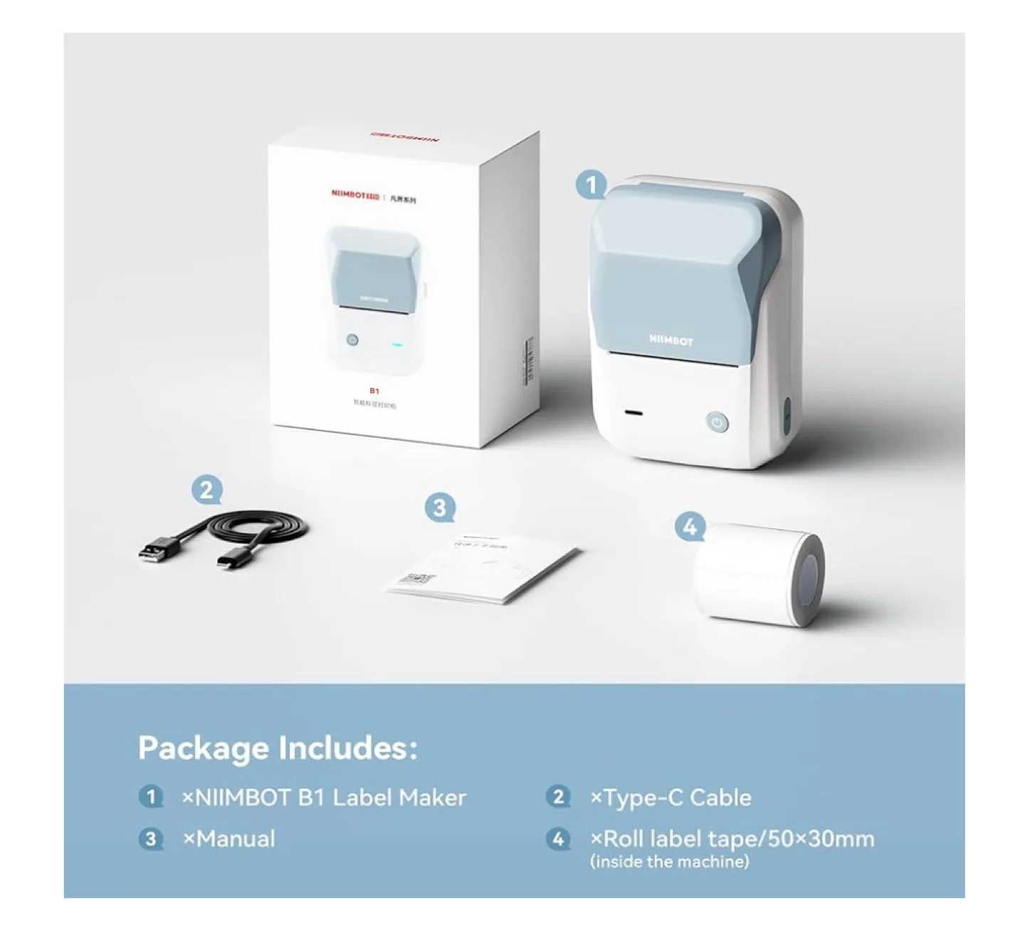 NIIMBOT B1 Label Maker with Tape - Like New! image indicator(5)