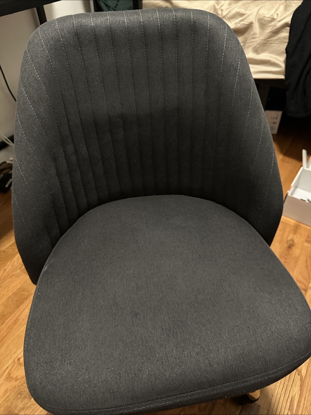 Gray Office Chair - Armless with Adjustable Swivel - photo 2