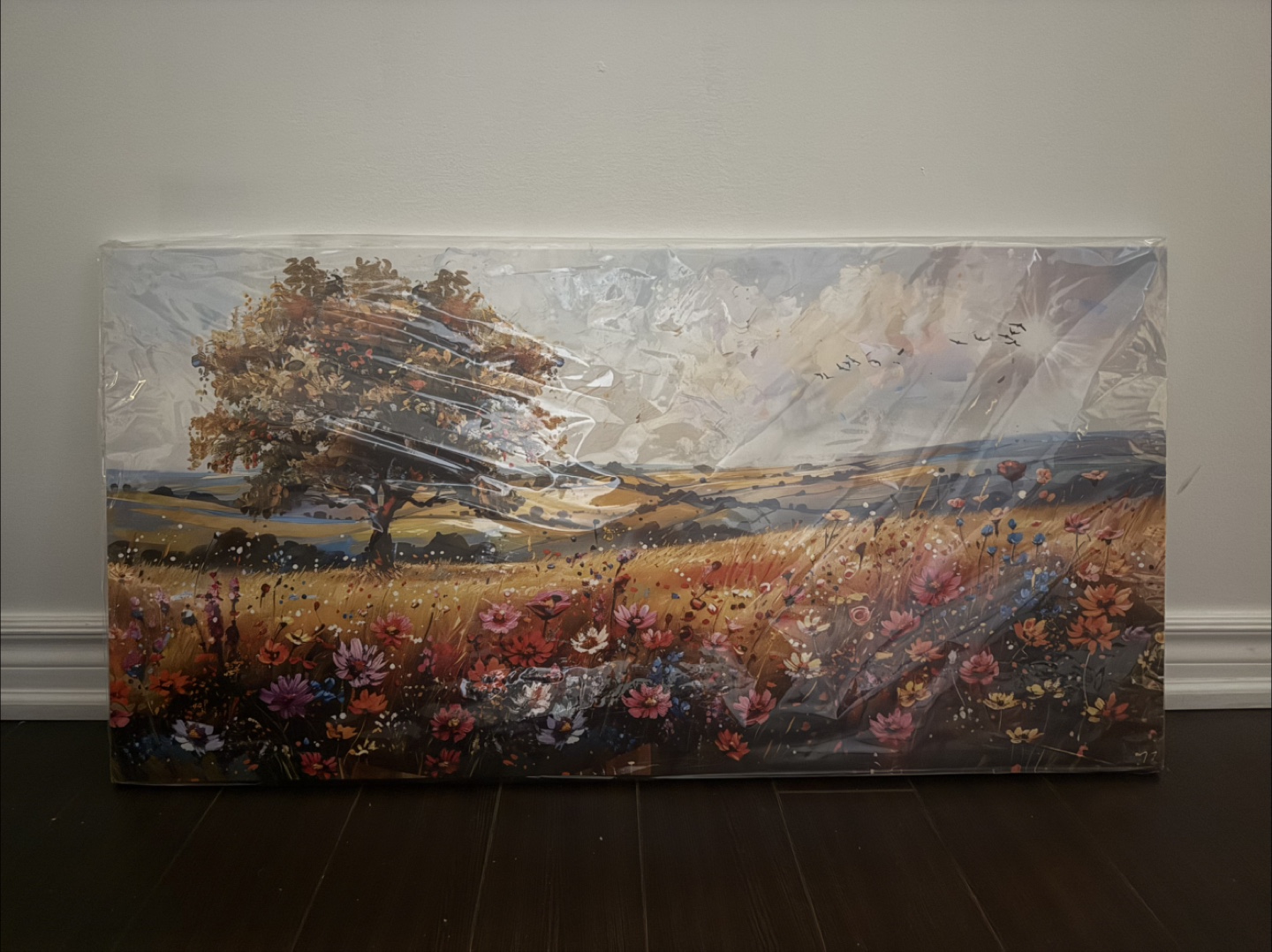 Canvas Wall Art - Field with Flowers
