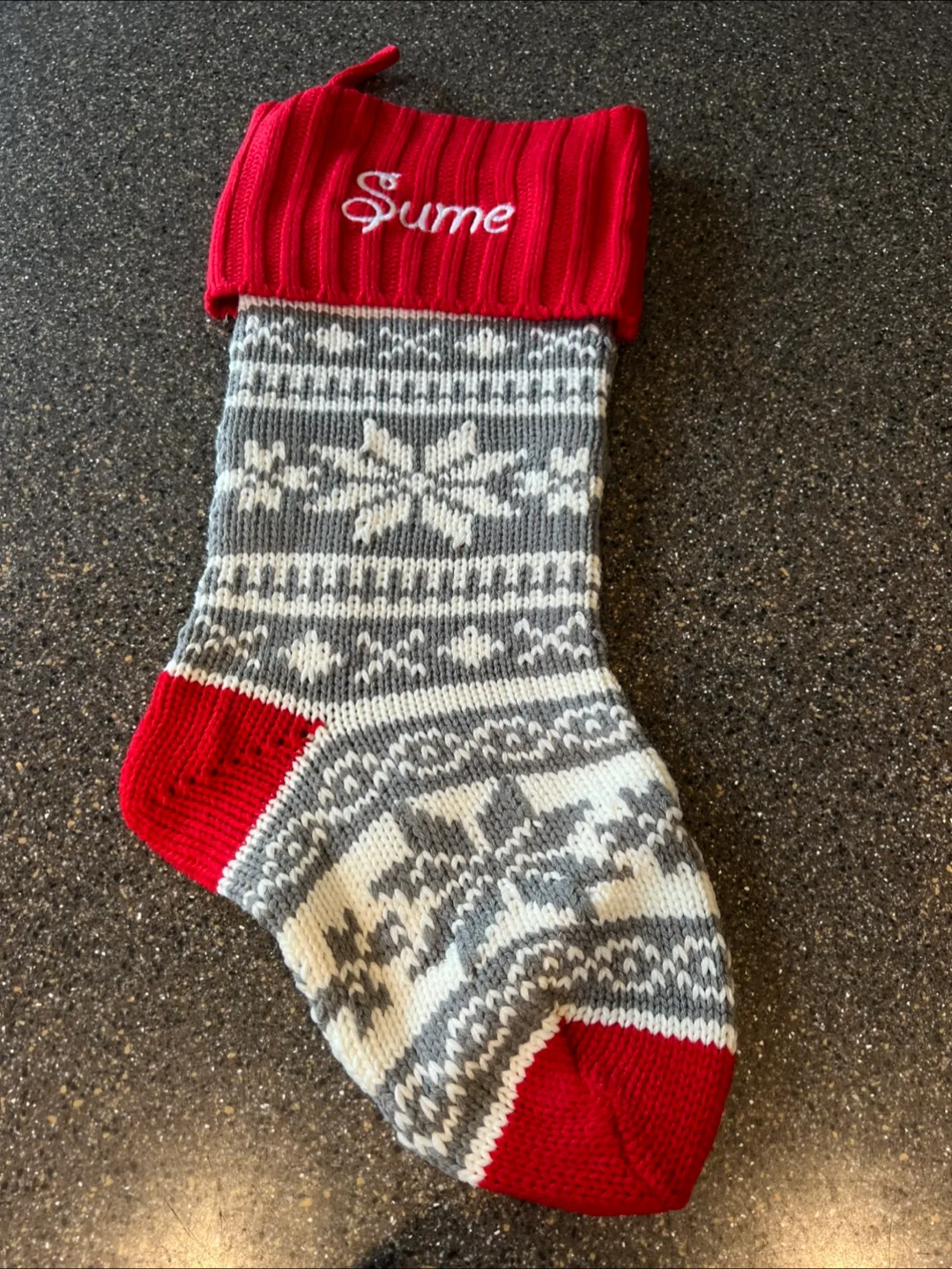 Winter Snowflake Knit Stocking 🥕 thumbnail