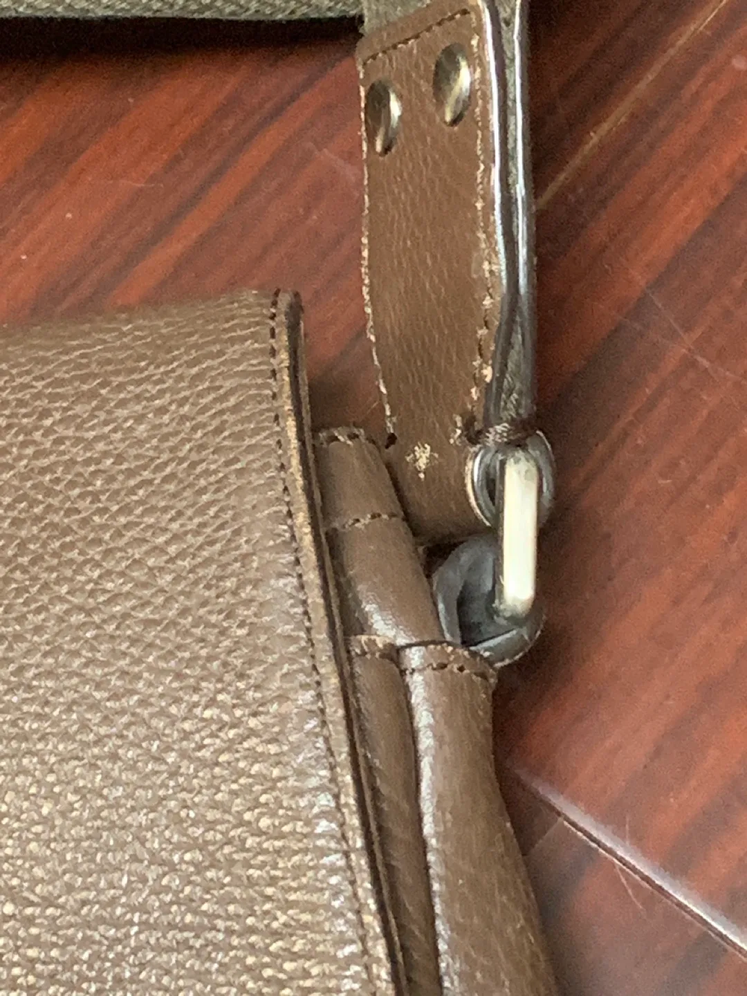 COACH shoulder bag leather flap crossbody dark brown image indicator(5)