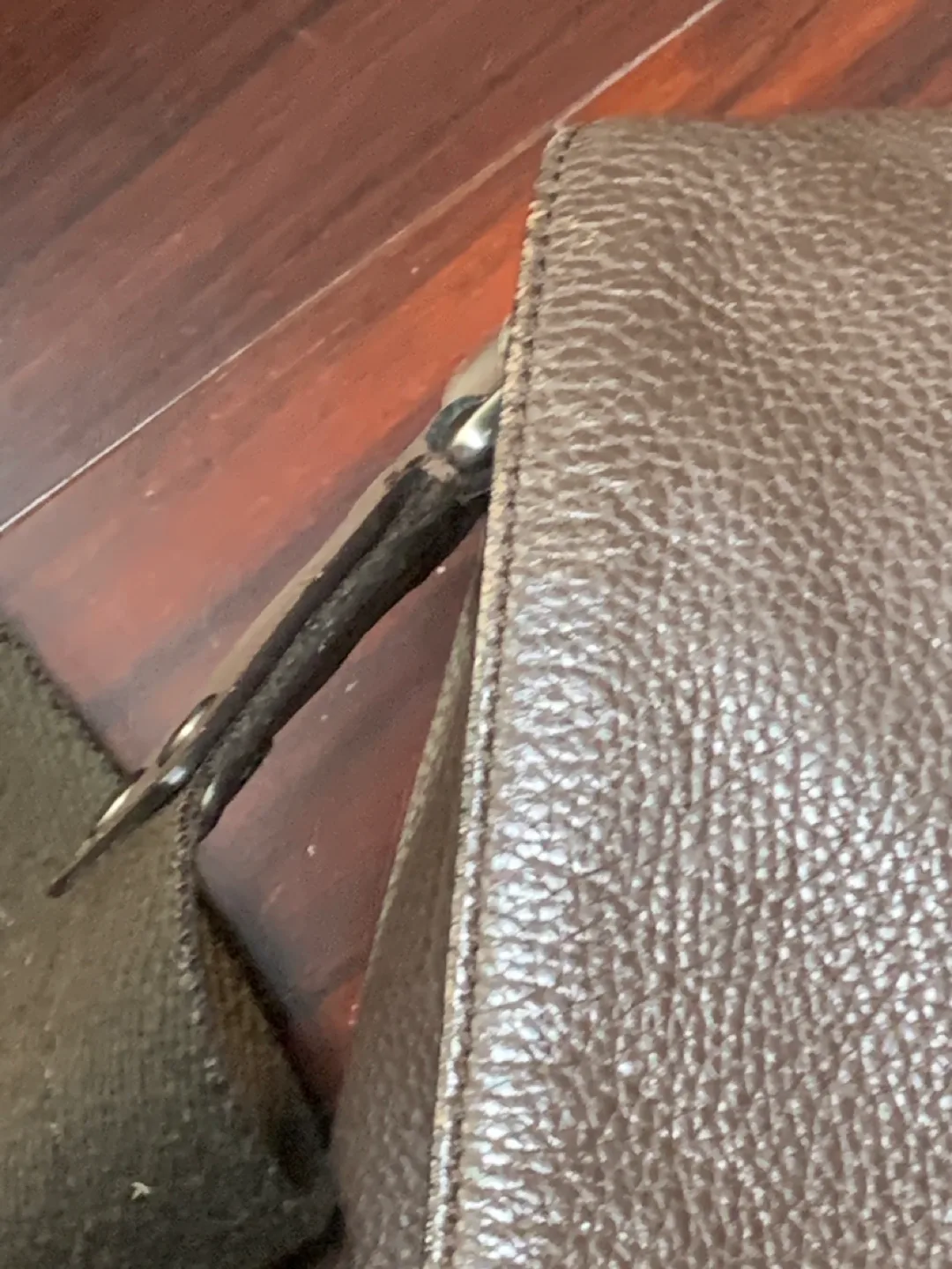 COACH shoulder bag leather flap crossbody dark brown image indicator(4)