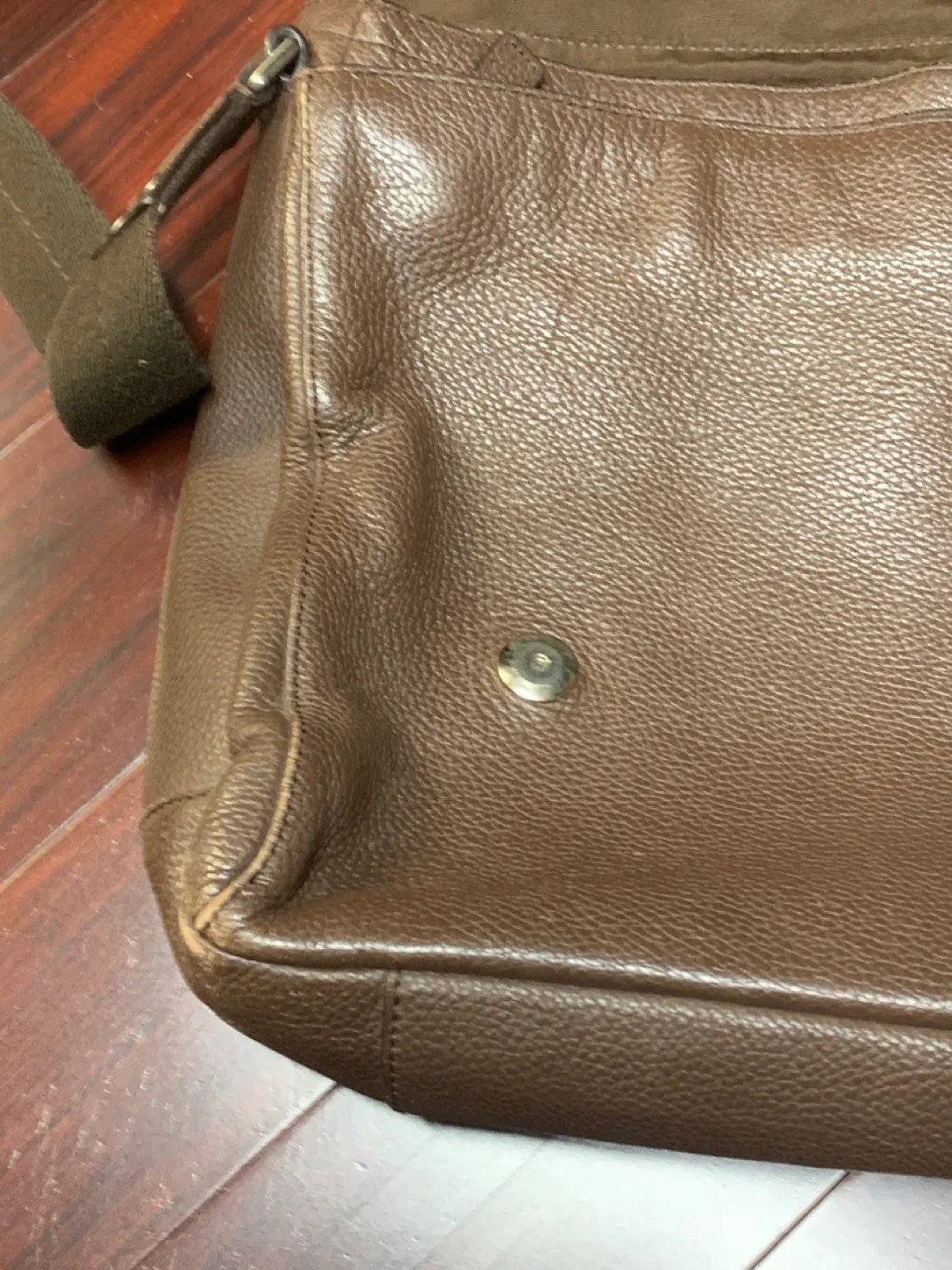 COACH shoulder bag leather flap crossbody dark brown image indicator(3)