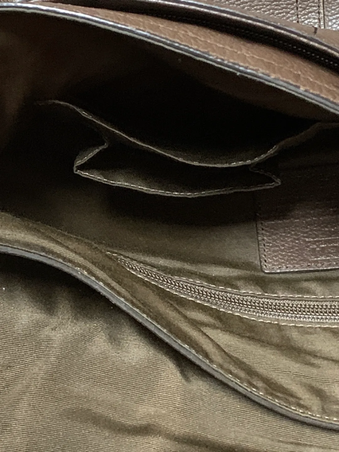 COACH shoulder bag leather flap crossbody dark brown image indicator(8)