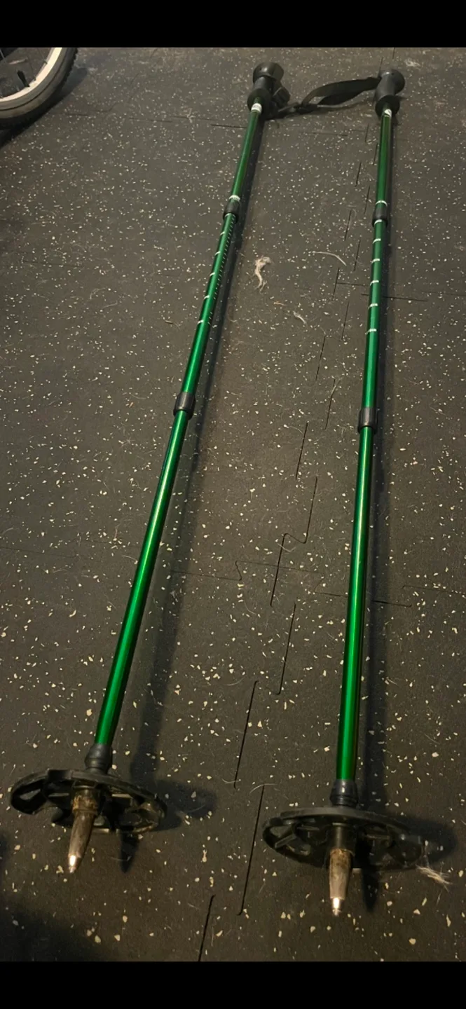 Green Trekking Poles - Hiking Sticks thumbnail