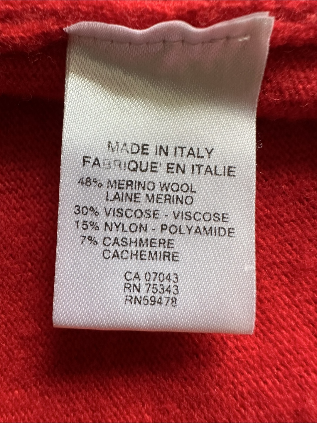 Bianco&Blu Italy Red Sweater - Size M - photo 4