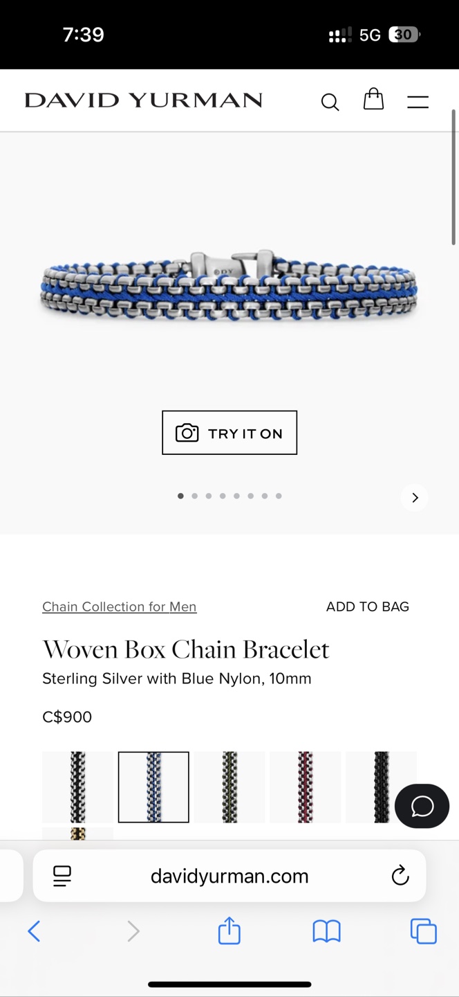 David Yurman Woven Box Chain Bracelet