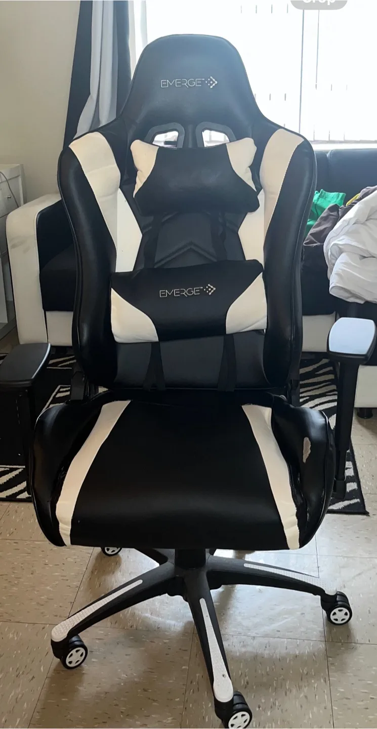 Emerge Gaming Chair - Black and White thumbnail