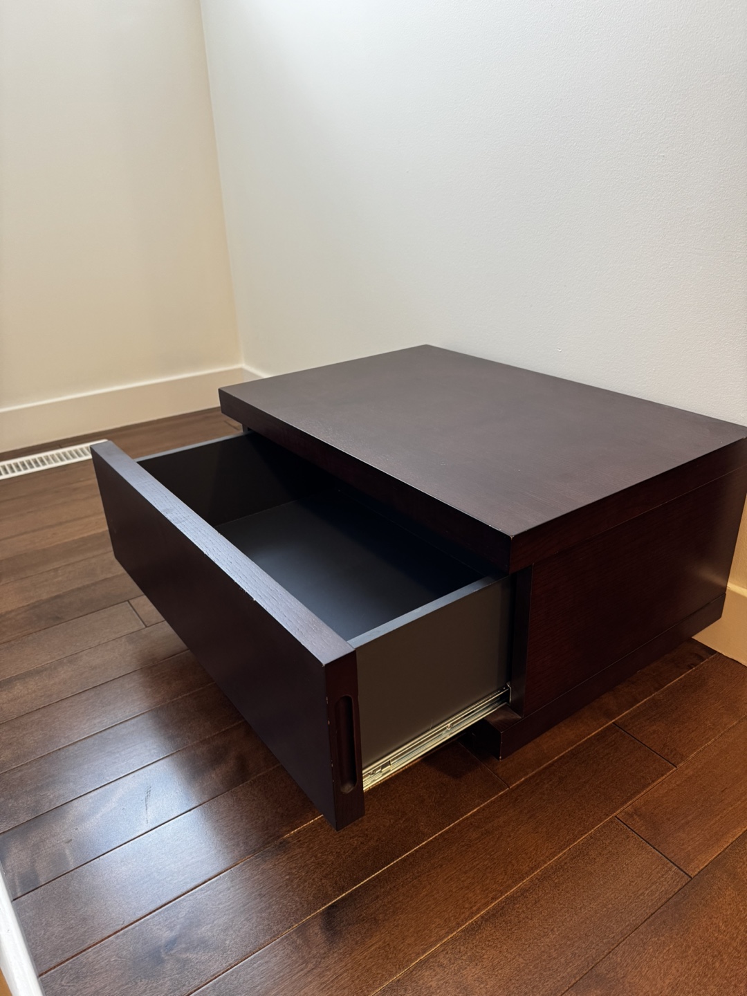 Dark Brown Side Table with Drawer - photo 2