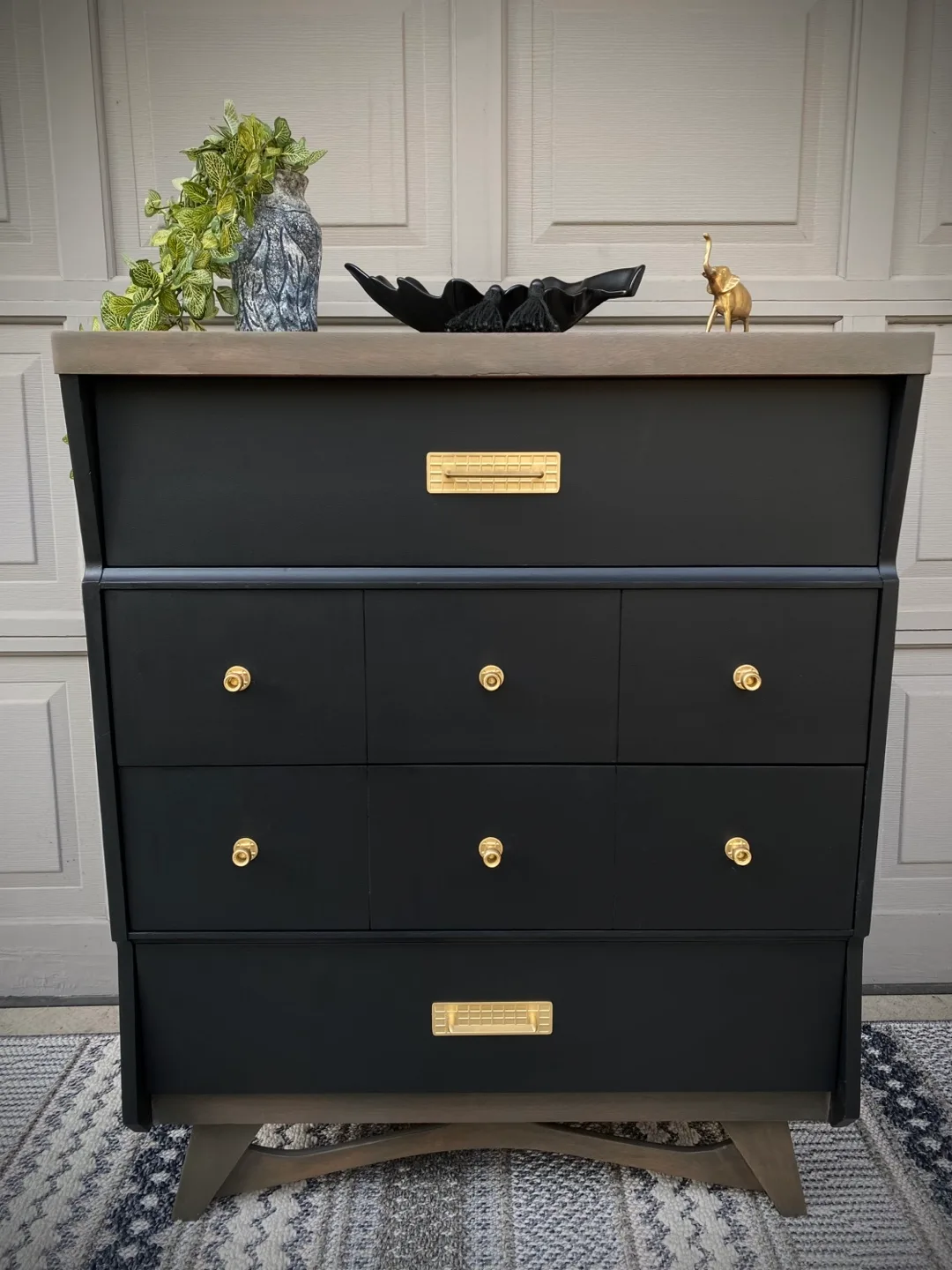 🖤 Mid-Century Modern Viscol Tall Boy Dresser thumbnail