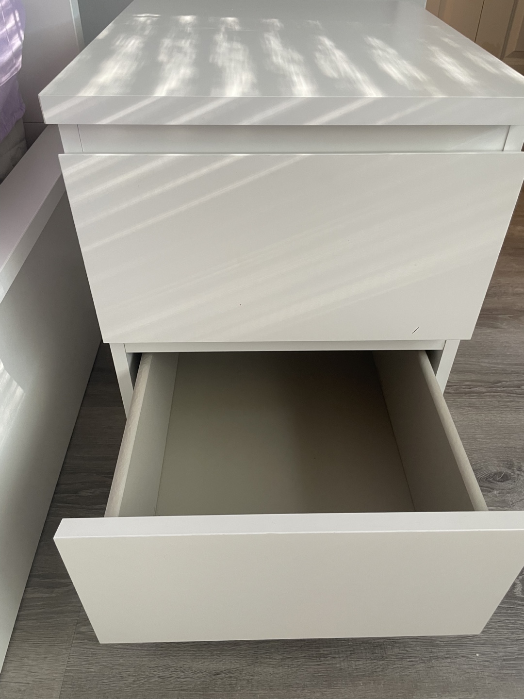 IKEA Malm Bed Frame & Nightstand - photo 4