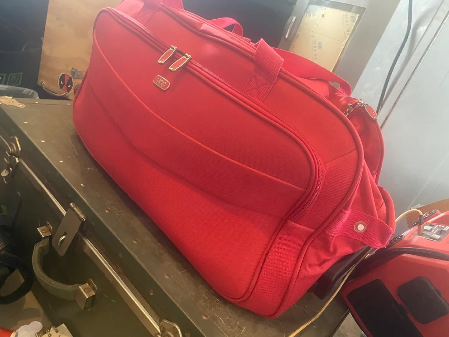 VCG Red Rolling Duffel Bag thumbnail
