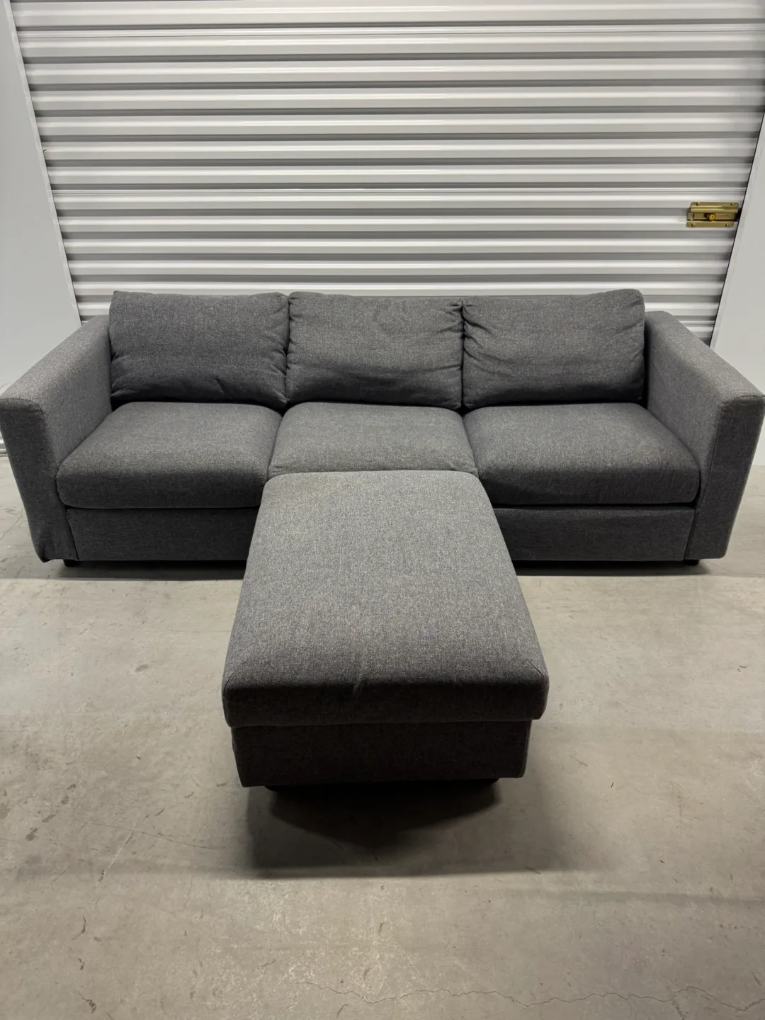 Ikea Vimle Grey Sofa and Ottoman (DELIVERY AVAILABLE) thumbnail