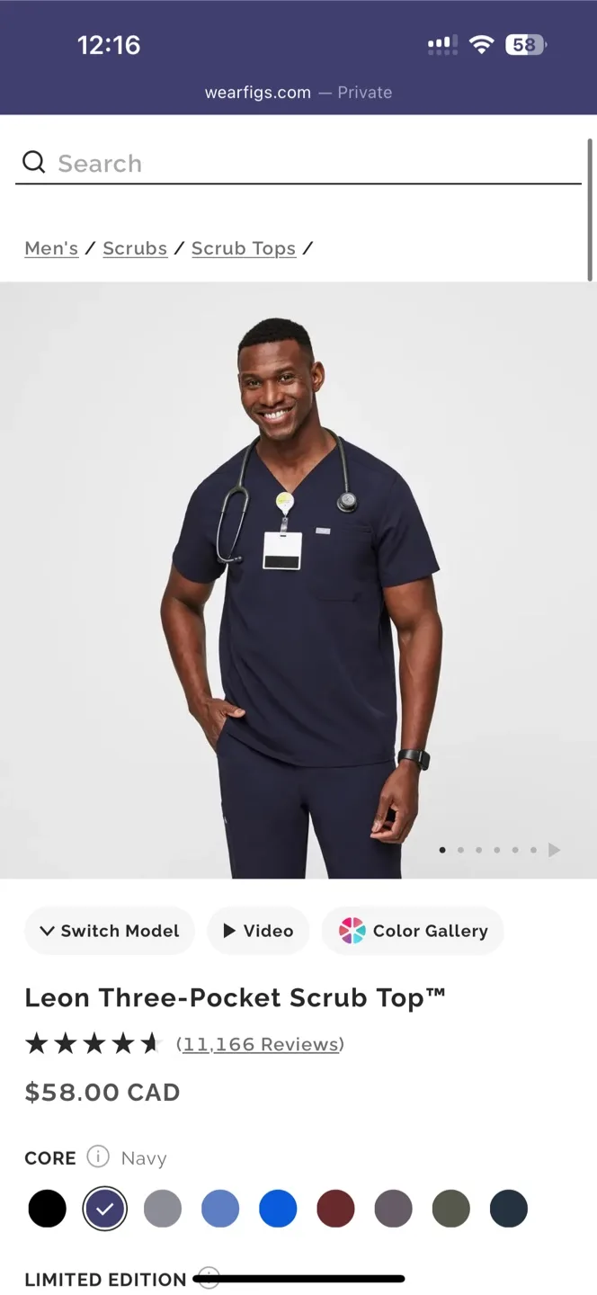 FIGS Technical Collection Navy Scrub set - Men’s XS image indicator(2)