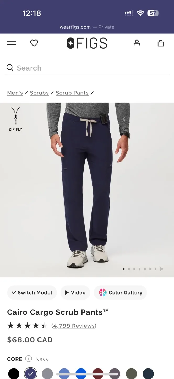 FIGS Technical Collection Navy Scrub set - Men’s XS image indicator(3)