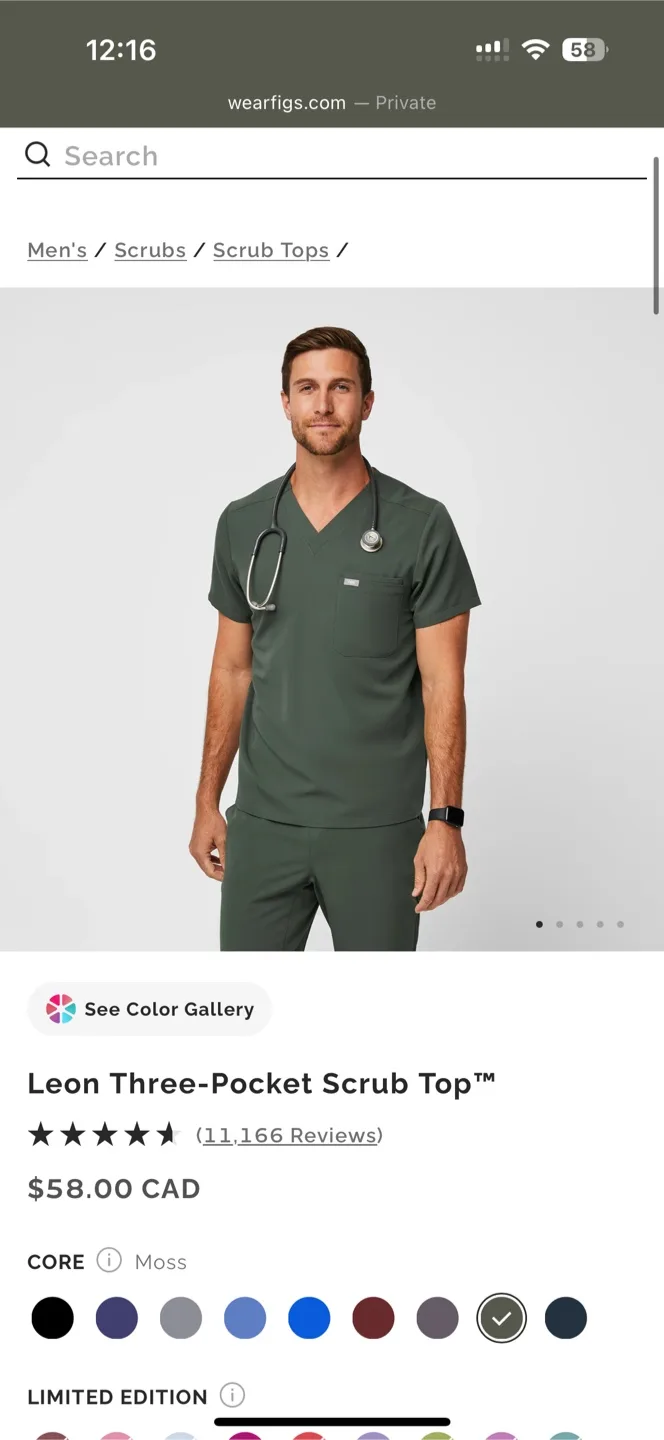 FIGS Technical Collection Scrub Set - Men’s XS - Moss image indicator(2)