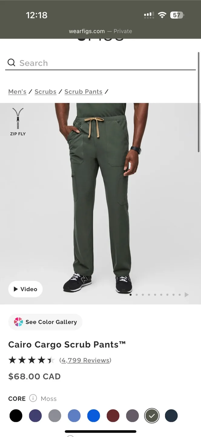 FIGS Technical Collection Scrub Set - Men’s XS - Moss image indicator(3)