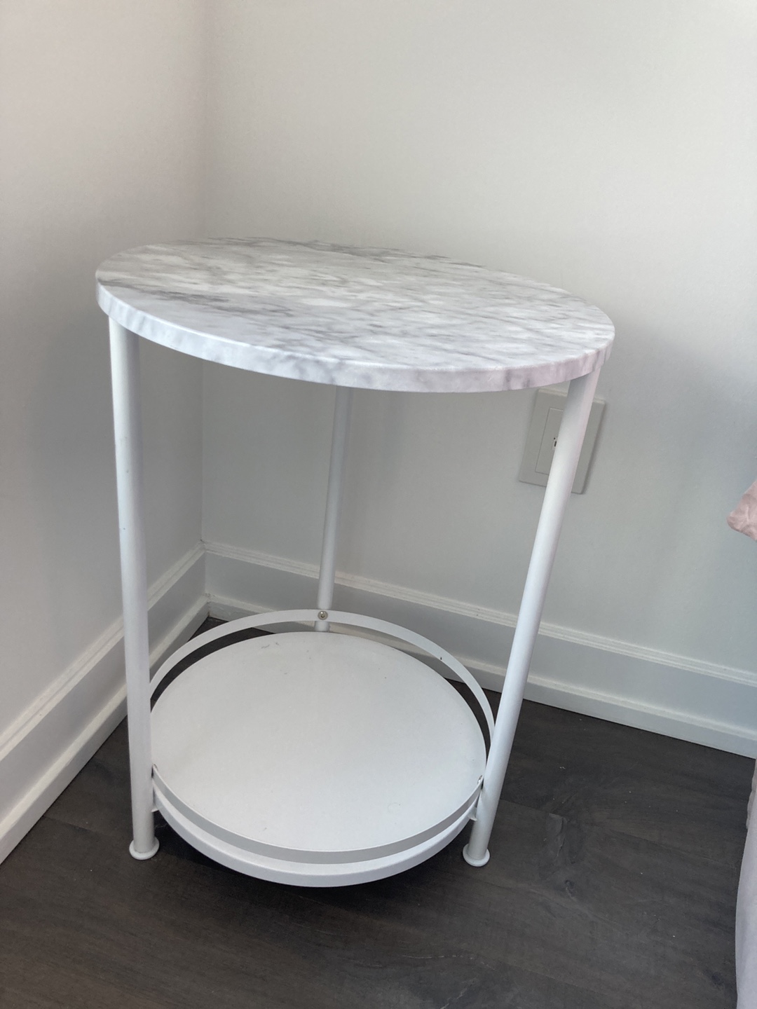 Side Table with Faux Marble Top - photo 2