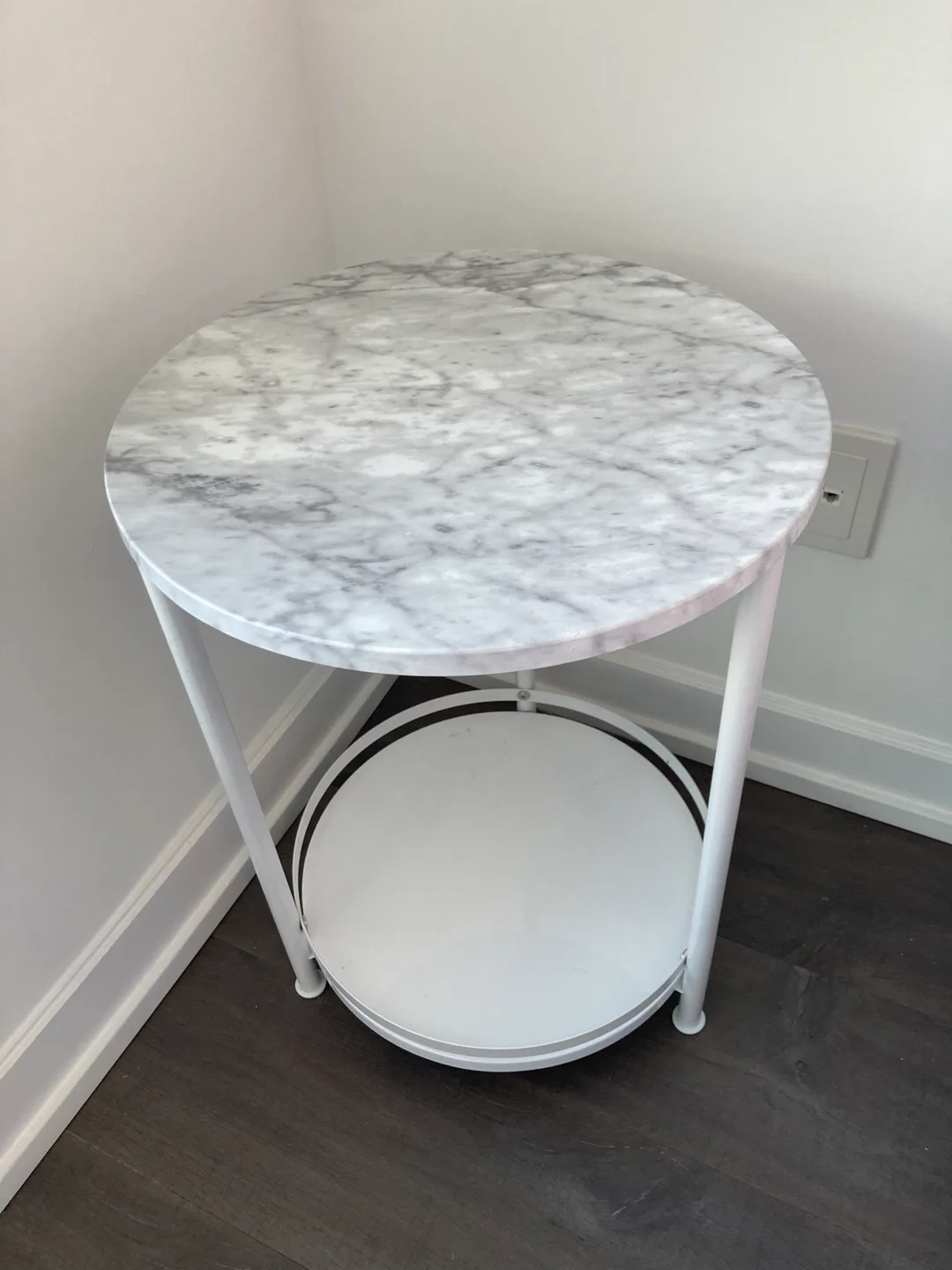 Side Table with Faux Marble Top thumbnail