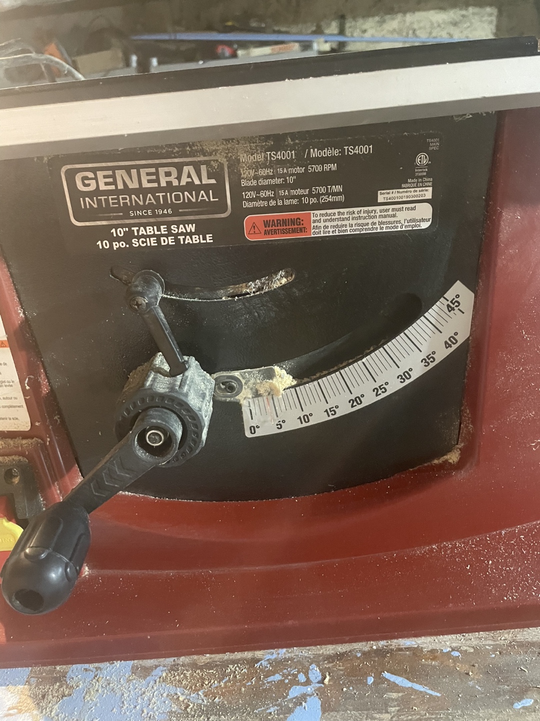 International TS4001 10" Table Saw - photo 2