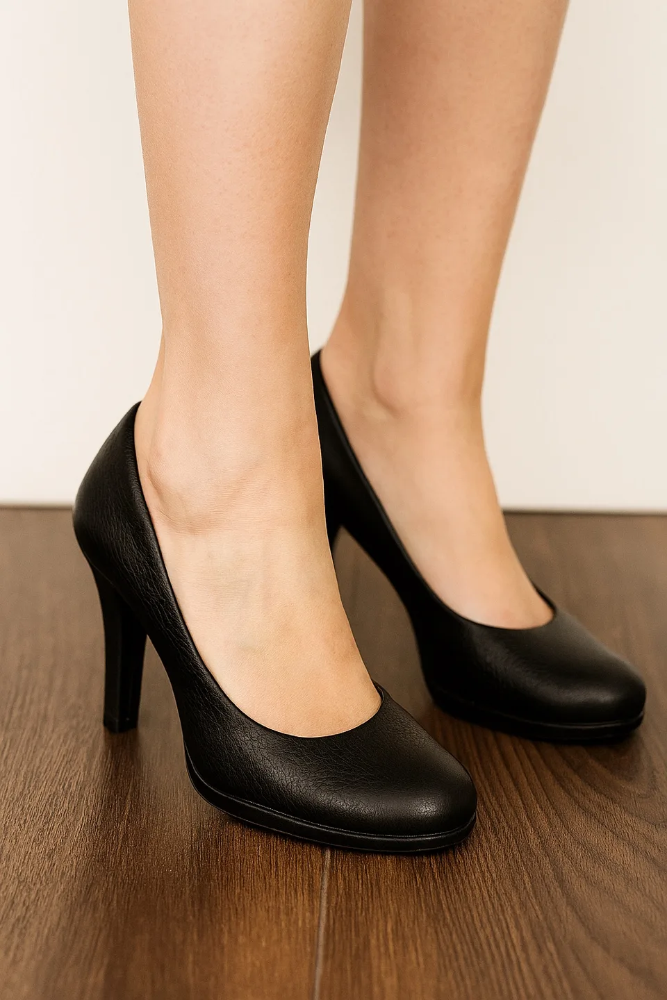 Naturalizer Black Leather Heels size 9 thumbnail