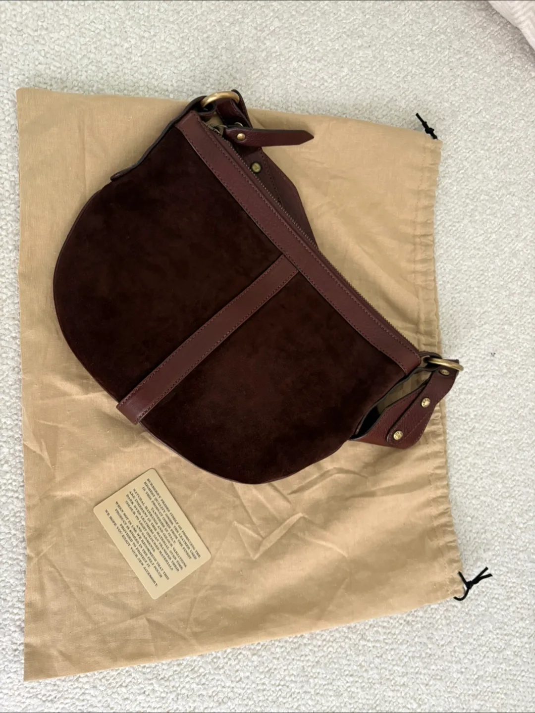 Burberry Brown Leather/Suede Shoulder Bag image indicator(3)