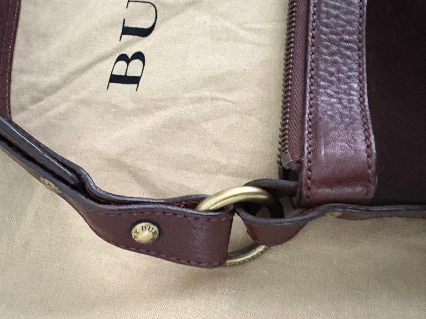 Burberry Brown Leather/Suede Shoulder Bag image indicator(7)