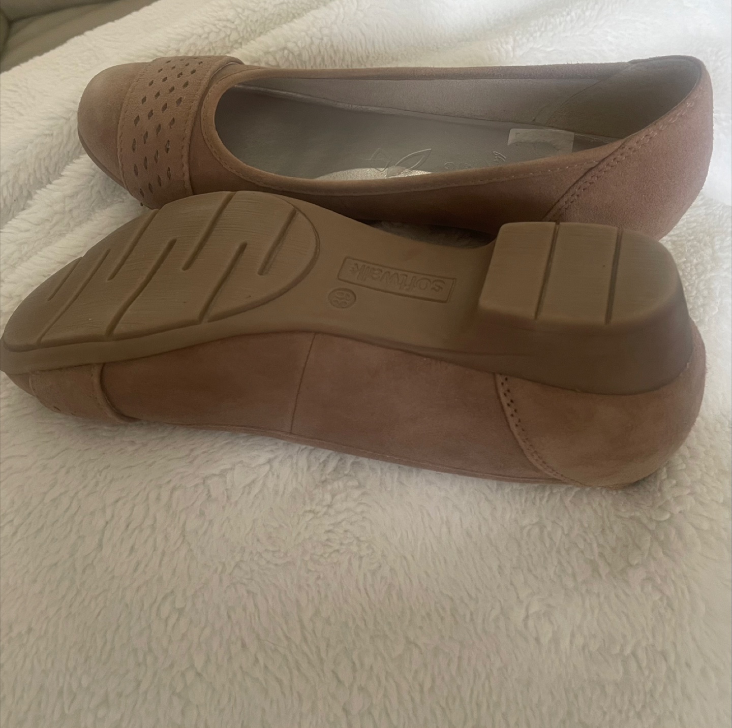 Softwalk Brown Leather Flats - Size 9 - photo 3