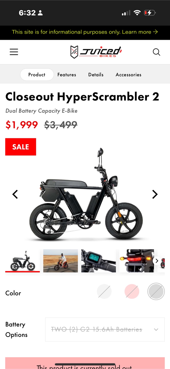 Juiced Bikes HyperScrambler 2 E-Bike