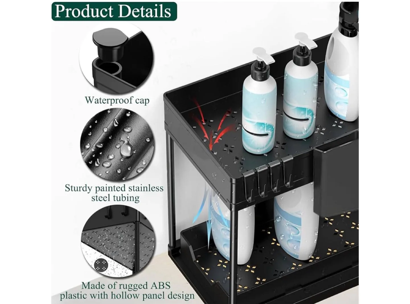 Under Sink Organizer - 2 Tier Sliding Cabinet thumbnail