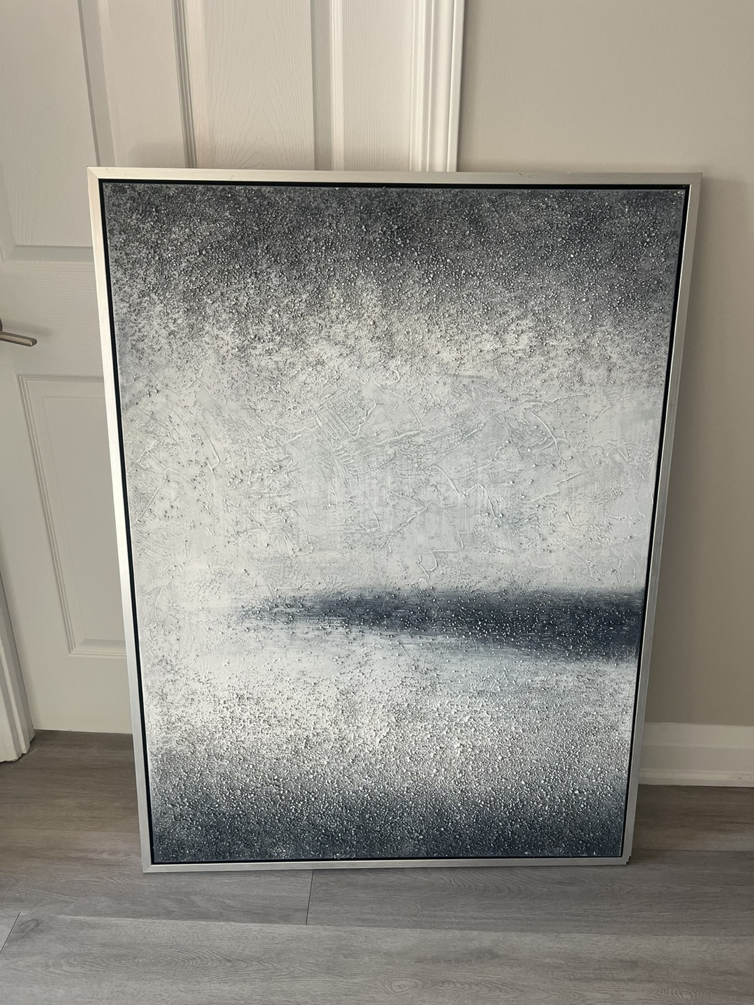 Abstract Silver Framed Wall Art