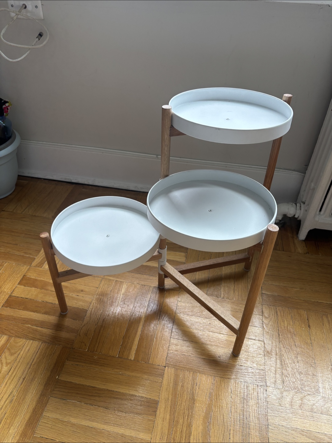 3-Tier Plant Stand - White