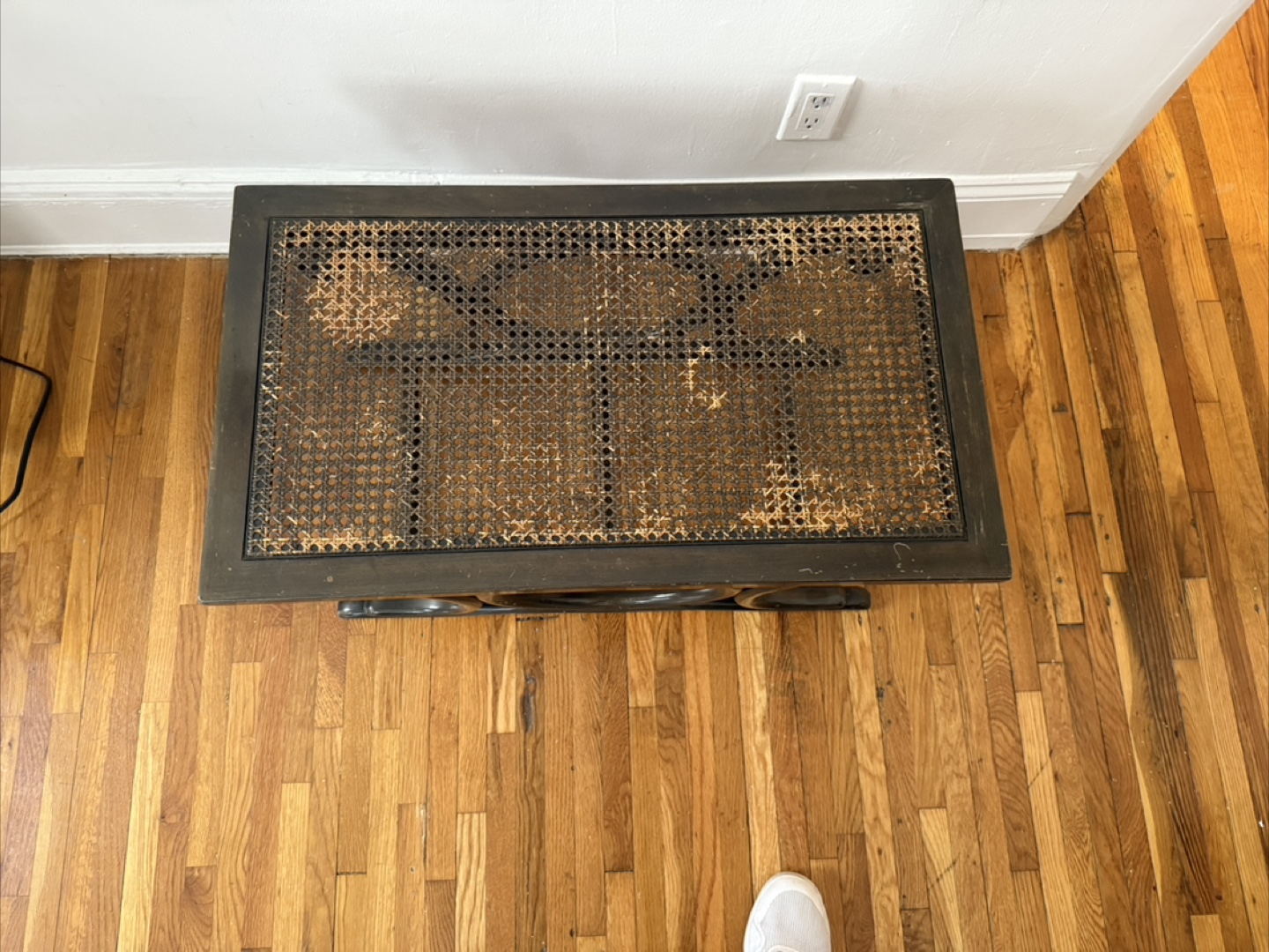 Vintage Cane and Bentwood Coffee Table – 30" x 17" x 17" - photo 2