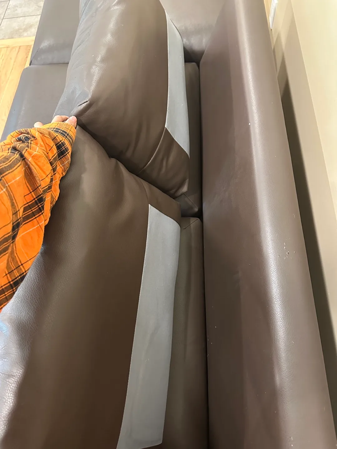 IKEA FINNALA Brown Leather Sofa (CAN DELIVER) image indicator(7)